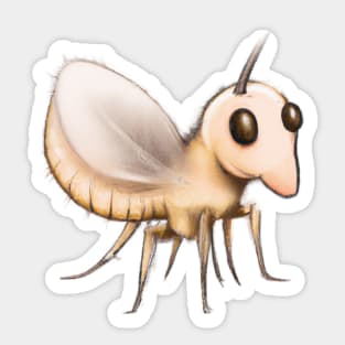 Cute Flea Drawing Sticker